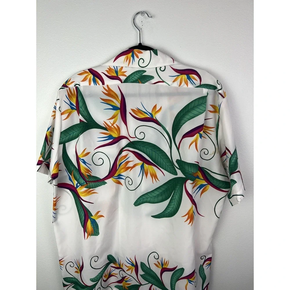 Men's Hilo Hattie Hawaiian shirt Made in Hawaii Size XL floral‎ single stitch